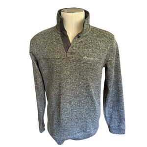 Eddie Bauer Gray Men's Radiator Fleece Snap Front Pullover Size Medium